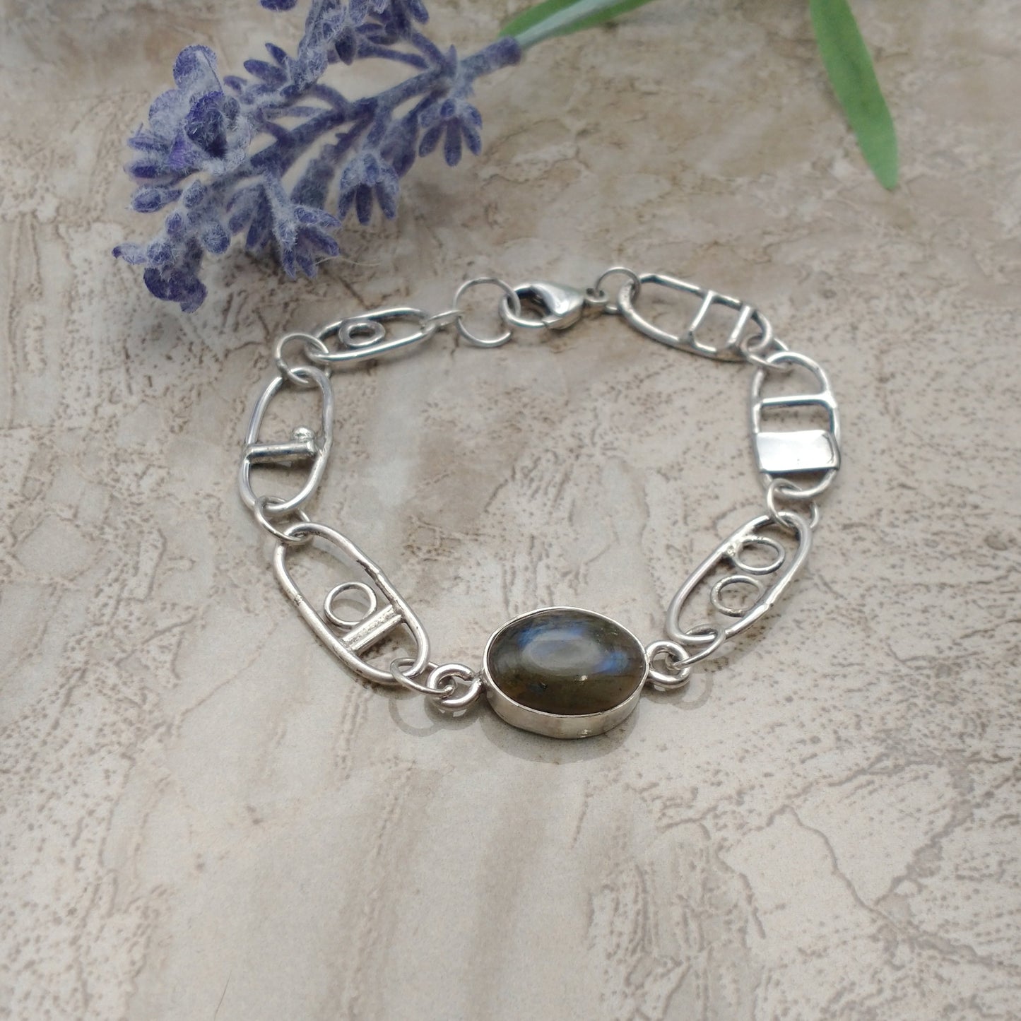 Labradorite Chain Bracelet